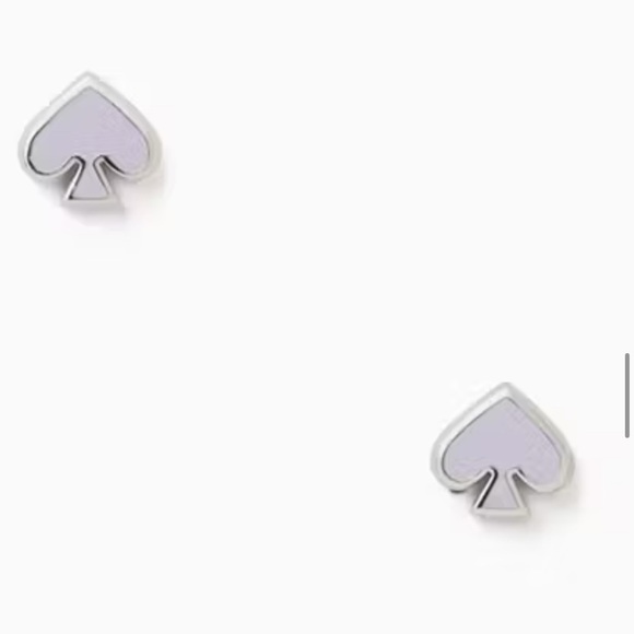 kate spade Jewelry - KATE SPADE EVERYDAY SPADE ♠️ ENAMEL STUDS IN LILAC/SILVER NWT